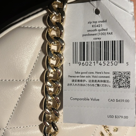 NWT Kate Spade Carey Zip Top Crossbody Parchment Cream - Picture 13 of 13
